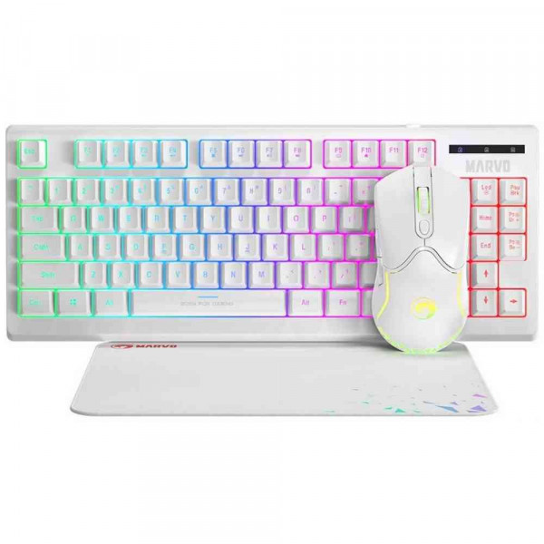 MARVO TASTATURA+MIS USB  CM310 WHITE GAMING 