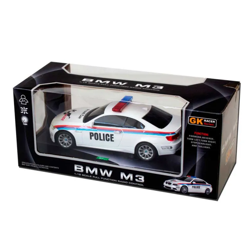 RC AUTOMOBILI 1:18 BMW M3 POLICE PROWL CAR 