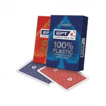 KARTE FOURNIER - EPT - 100% PLASTIC - PROFESSIONAL POKER PLAYING CARDS 