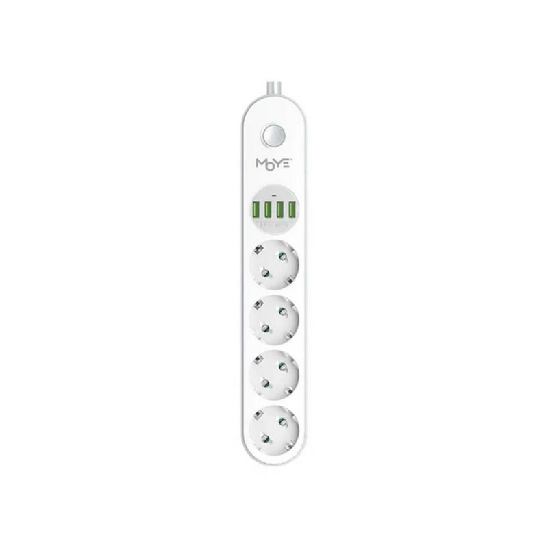 PRODUŽNI KABL MOYE VOLTAIC POWER STRIP 4 EU PLUGS + 4 USB PLUGS 4000W 16A 