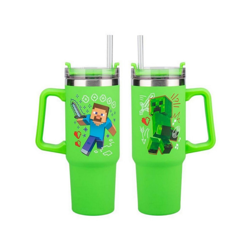 TERMOS ŠOLJA PALADONE MINECRAFT - STEVE AND CREEPER - GREEN TRAVEL MUG 