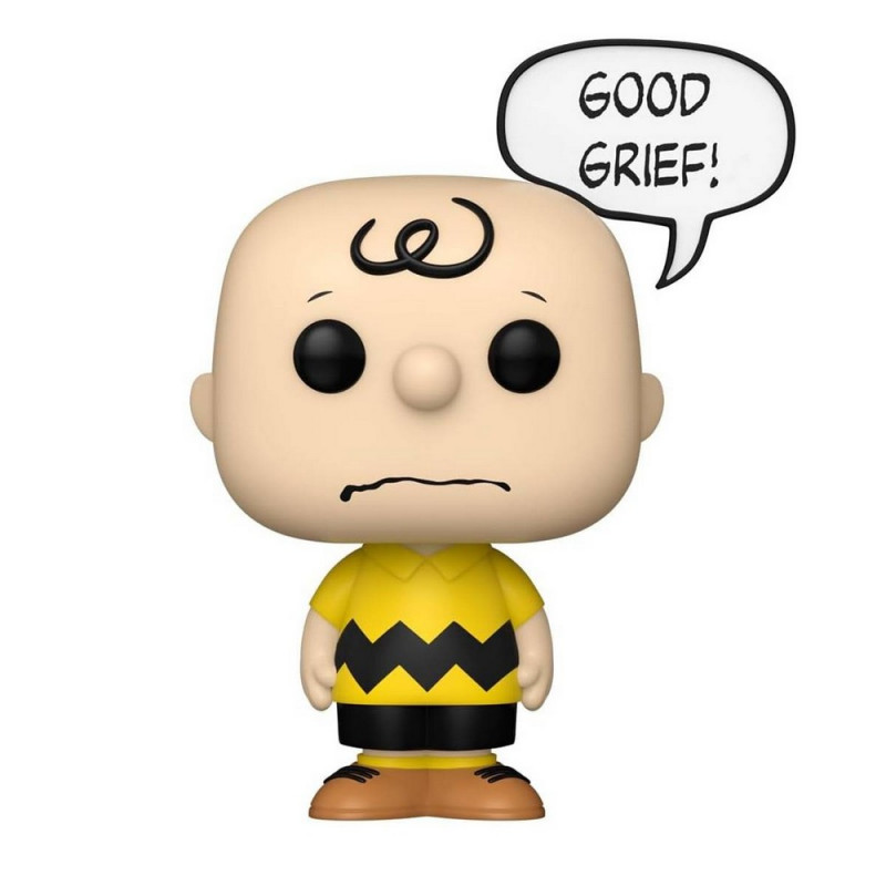 BOBBLE FIGURE TELEVISION - PEANUTS - CHARLIE BROWN GOOD GRIEF! 