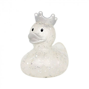 LILALU PATKICA - GLITTER WITH CROWN SILVER - RUBBER DUCK 