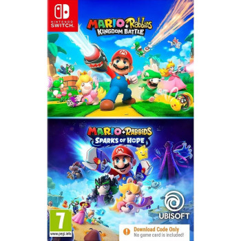 SWITCH MARIO + RABBIDS DOUBLE PACK (KINGDOM BATTLE + SPARKS OF HOPE) - CODE IN A 