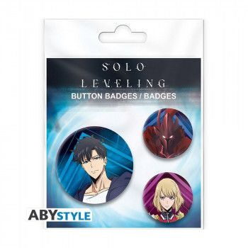 BEDŽEVI ABYSTYLE - SOLO LEVELING - IGRIS, JINWOO & CHA HAE IN - BADGE PACK 