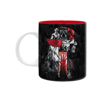 ŠOLJA ABYSTYLE - ASSASSIN S CREED - BLACK & RED CREST 320ML 