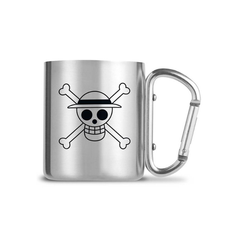ŠOLJA ABYSTYLE - ONE PIECE - CARABINER - LUFFY & SKULL 235ML 