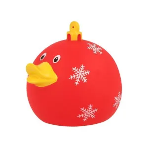 LILALU PATKICA - RED CHRISTMAS BALL - RUBBER DUCK 9CM