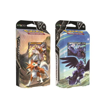 DRUŠTVENA IGRA - POKEMON - TCG - V BATTLE DECK - LYCANROC VS CORVIKNIGHT 
