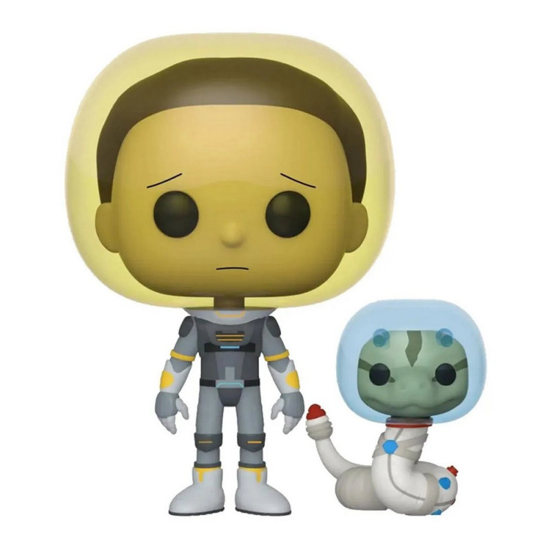 BOBBLE FIGURE ANIMATION - RICK AND MORTY POP! - SPACE SUIT MORTY WITH SNAKE 