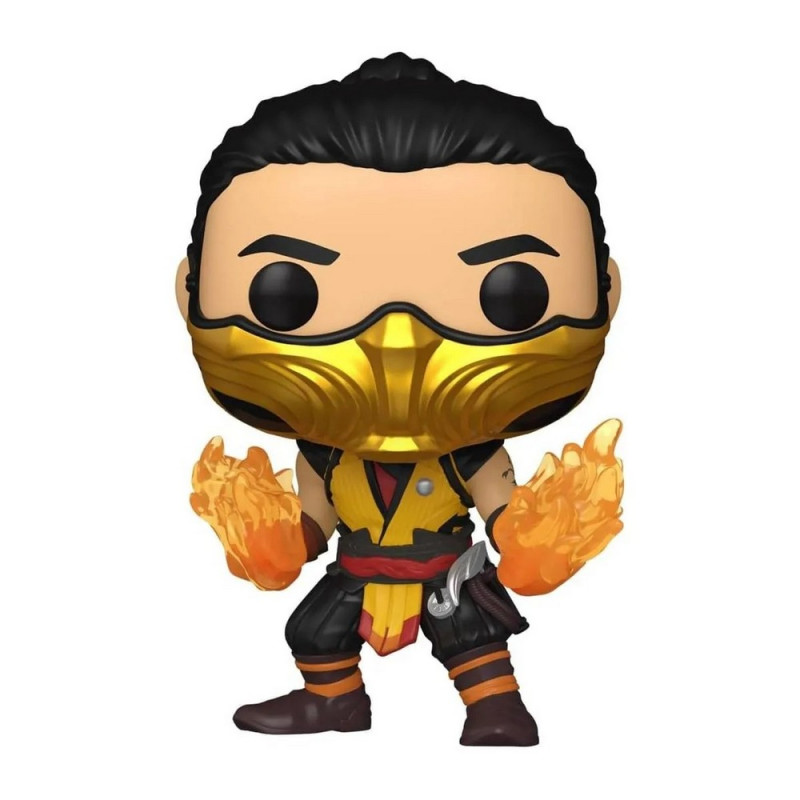 BOBBLE FIGURE GAMES - MORTAL KOMBAT POP! - SCORPION 9CM 