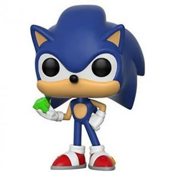 BOBBLE FIGURE GAMES - SONIC THE HEDGEHOG POP! - SONIC WITH EMERALD 9CM