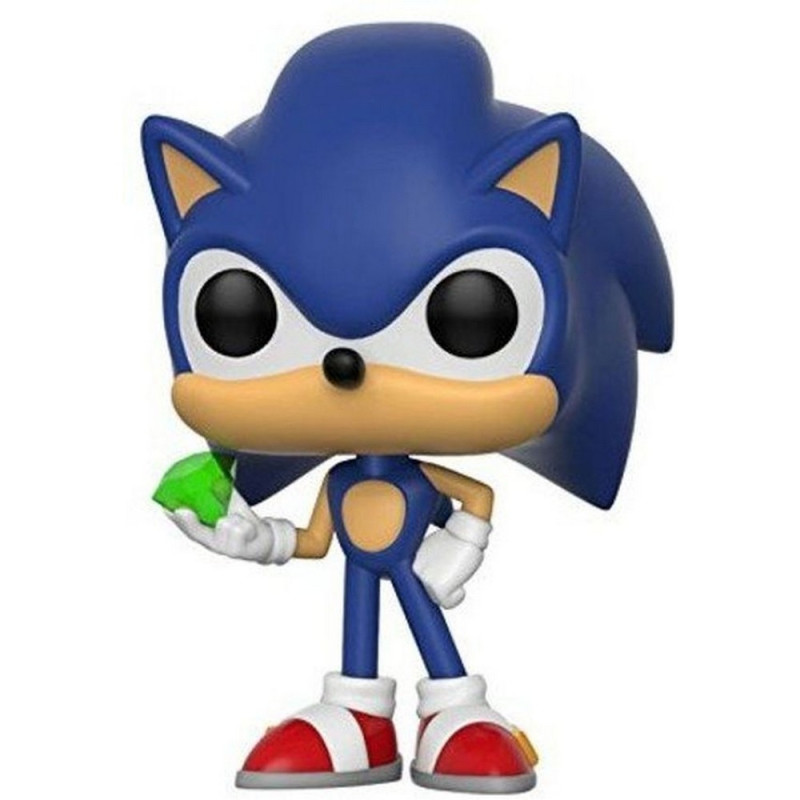 BOBBLE FIGURE GAMES - SONIC THE HEDGEHOG POP! - SONIC WITH EMERALD 9CM 