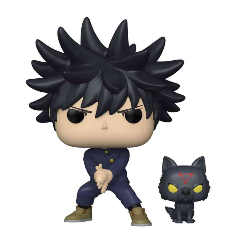 BOBBLE FIGURE ANIME - JUJUTSU KAISEN POP! - MEGUMI FUSHIGURO WITH DIVINE DOG