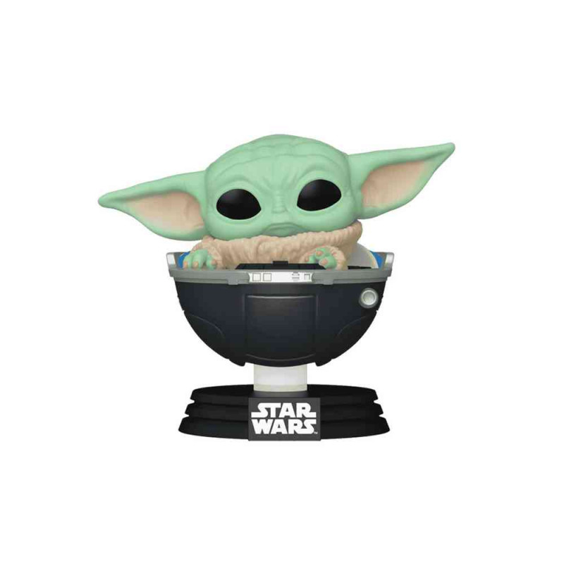 BOBBLE FIGURE STAR WARS - THE MANDALORIAN POP! -  GROGU IN HOVERING PRAM 