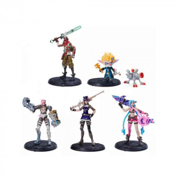 ACTION FIGURE LEAGUE OF LEGENDS - 5-PACK - HEIMERDINGER / JINX / VI / CATLYN / E 