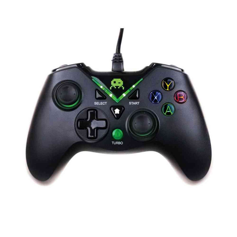 GAMEPAD FREAKS AND GEEKS - WIRED CONTROLLER - 3M EXTRA LONG CABLE - BLACK 