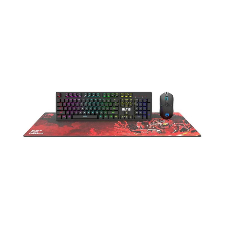 TASTATURA MARVO SCORPION CM372 - BLACK - 3 IN 1 GAMING SET 