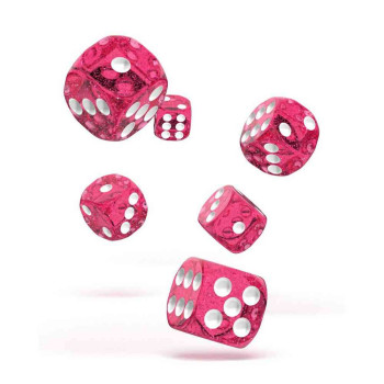 KOCKICE OAKIE DOAKIE DICE D6 16 MM SPECKLED - PINK (12) 