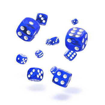 KOCKICE OAKIE DOAKIE DICE D6 12 MM TRANSLUCENT - BLUE (36) 