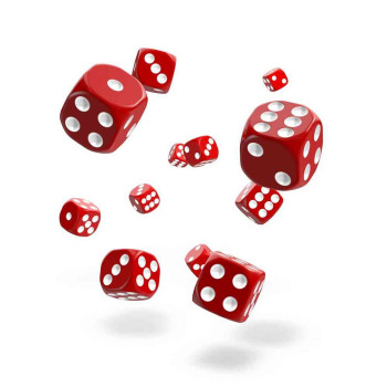 KOCKICE OAKIE DOAKIE DICE D6 DICE 12 MM SOLID - RED (36) 
