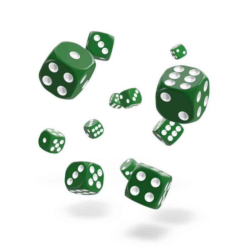 KOCKICE OAKIE DOAKIE DICE D6 DICE 12 MM SOLID - GREEN (36) 