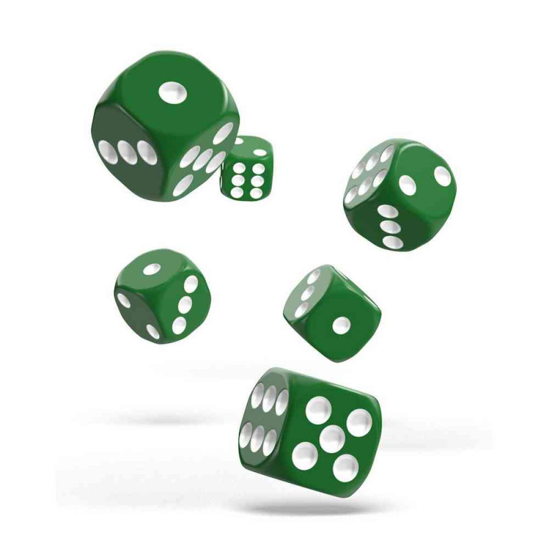 KOCKICE OAKIE DOAKIE DICE D6 16 MM SOLID - GREEN (12) 