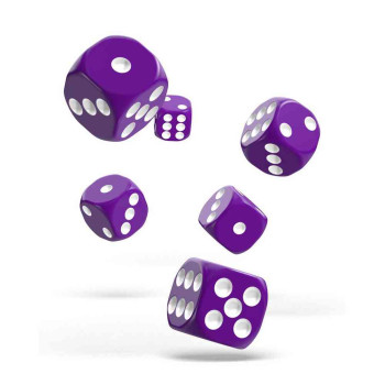 KOCKICE OAKIE DOAKIE DICE D6 16 MM SOLID - PURPLE (12) 