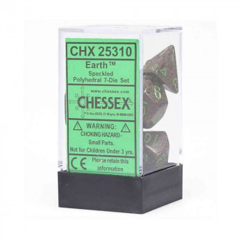 KOCKICE CHESSEX - POLYHEDRAL - SPECKLED - EARTH (7) 