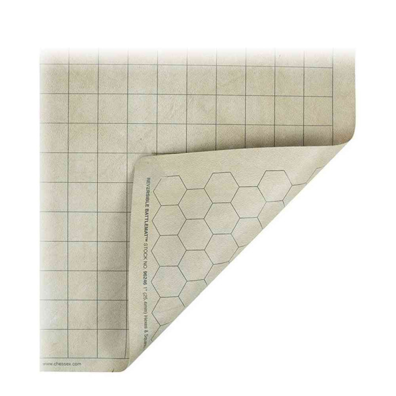PODLOGA CHESSEX - REVERSIBLE BATTLEMAT - SQUARES & HEXES - PLAYING SURFACE