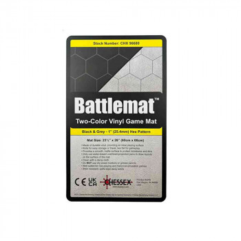 PODLOGA CHESSEX - REVERSIBLE BATTLEMAT - BLACK-GREY HEXES 