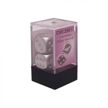 KOCKICE CHESSEX - ALUMINUM METALLIC DICE PAIR D6 16MM 