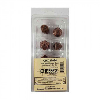 KOCKICE CHESSEX - POLYHEDRAL - SOLID METAL COPPER (7) 