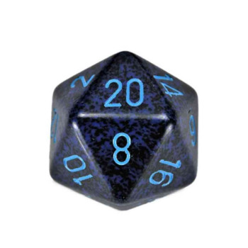 KOCKICE CHESSEX - SPECKLED - COBALT D20 34MM 