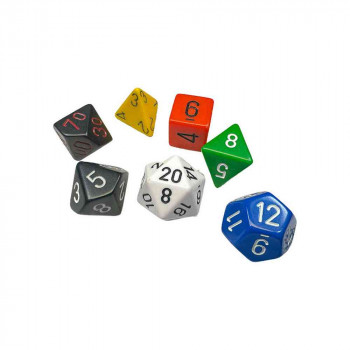 KOCKICE CHESSEX - NOSTALGIA OPAQUE - POLYHEDRAL 7-DICE SET 