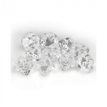 KOCKICE CHESSEX - TRANSLUCENT - CLEAR & WHITE (10) 