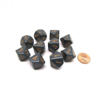 KOCKICE CHESSEX - OPAQUE - DARK GREY & COPPER - (36) 