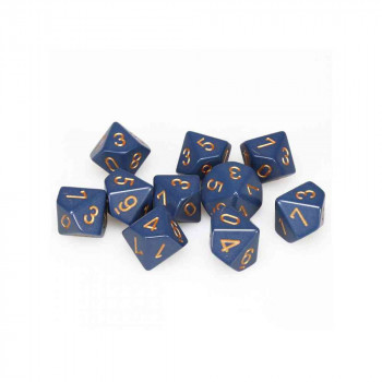 KOCKICE CHESSEX - OPAQUE - DUSTY BLUE & COPPER - (36) 