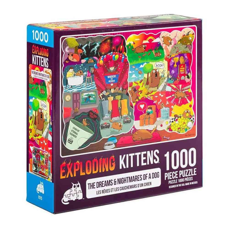 PUZZLE FOR ADULTS EXPLODING KITTENS - THE DREAMS AND NIGHTMARES OF A DOG 