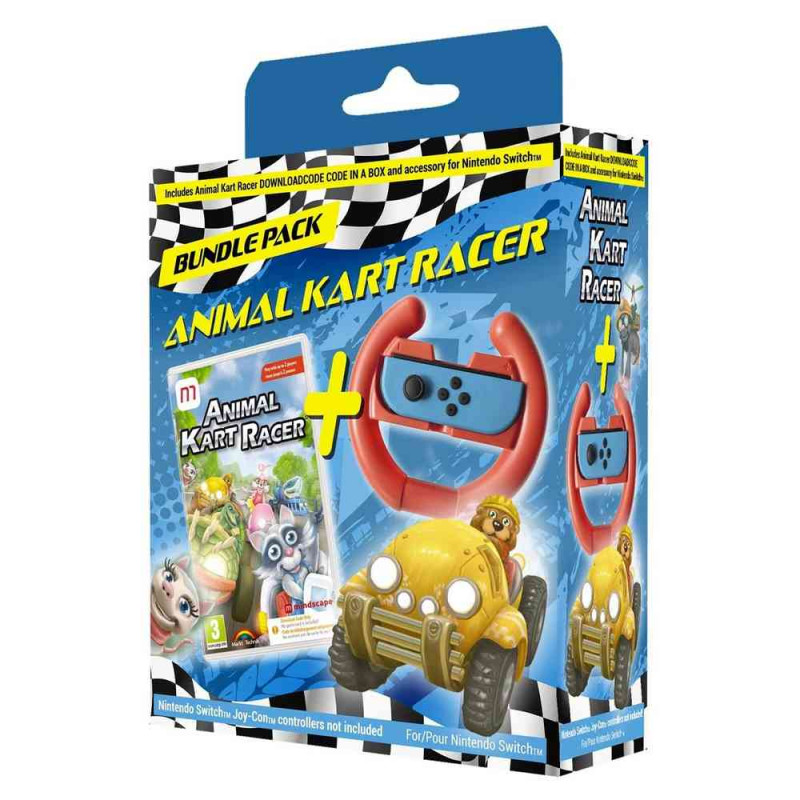 SWITCH ANIMAL KART RACER - CODE IN A BOX - STEERING WHEEL BUNDLE 