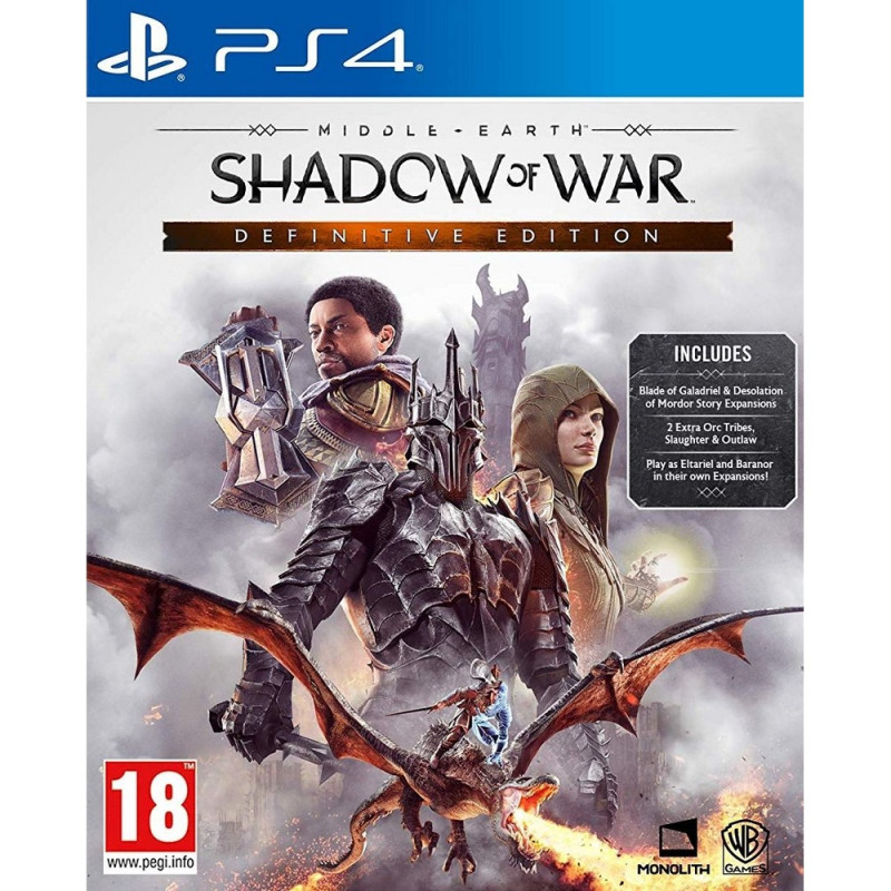 PS4 MIDDLE EARTH - SHADOW OF WAR - DEFINITIVE EDITION 