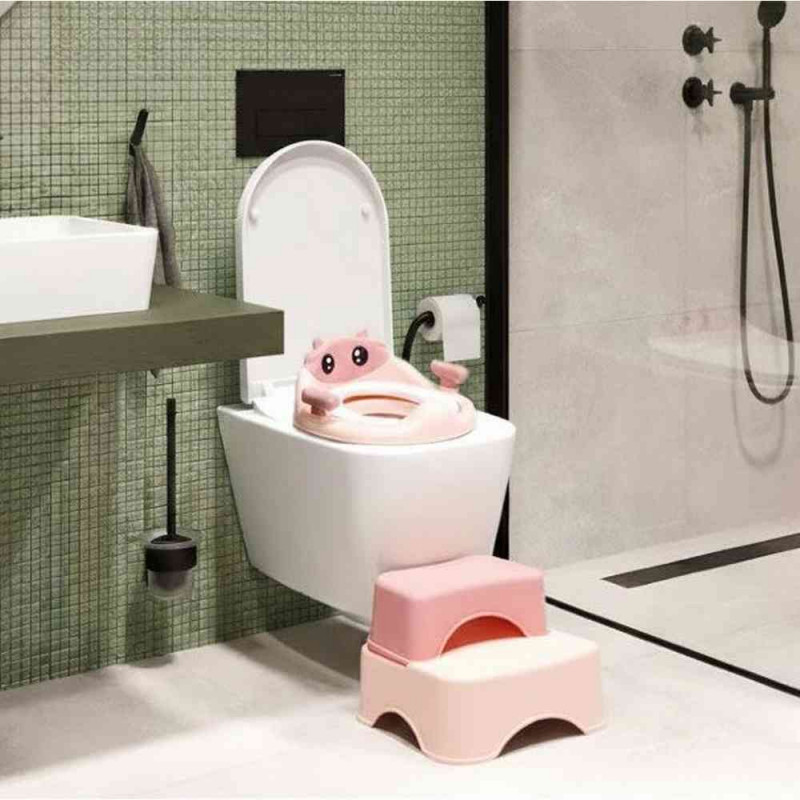 ADAPTER ZA WC ŠOLJU SA STEPENICAMA I PLATFORMOM ZA DECU  ROZE ECOTOYS 