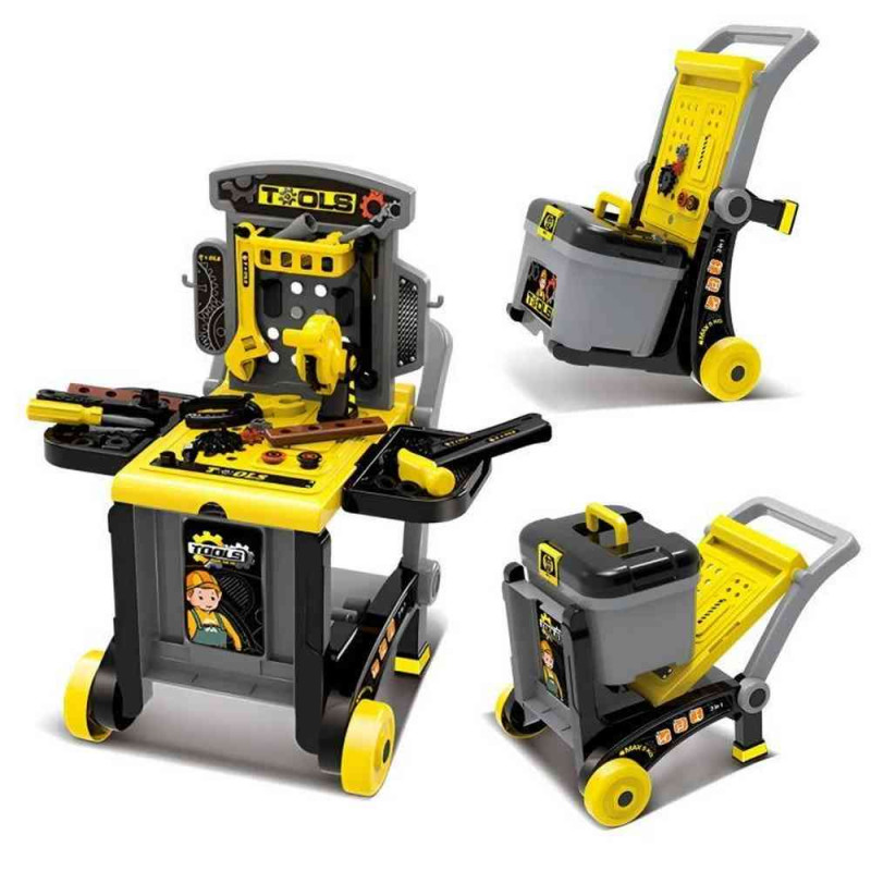 MAJSTORSKA RADIONICA ZA DECU SA ALATIMA 3U1 SKLOPIVA ECOTOYS 