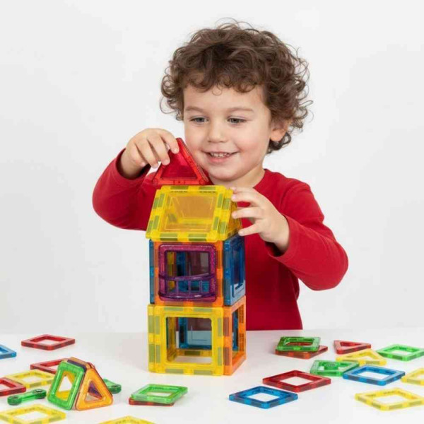 SET MAGNETNIH KOCKI ZA DECU – KUĆA I AUTO  45 DELOVA 