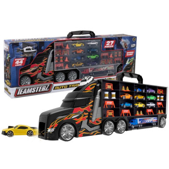 TEAMSTERZ METRO CITY LARGE AUTO TRANSPORTER + 8 CARS 