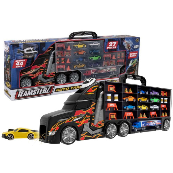 TEAMSTERZ METRO CITY LARGE AUTO TRANSPORTER + 8 CARS 