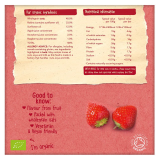 ORGANSKE MEKANI OVSENI BAR – JAGODA I JABUKA (12M+) 23G 5+1 GRATIS PAKET 