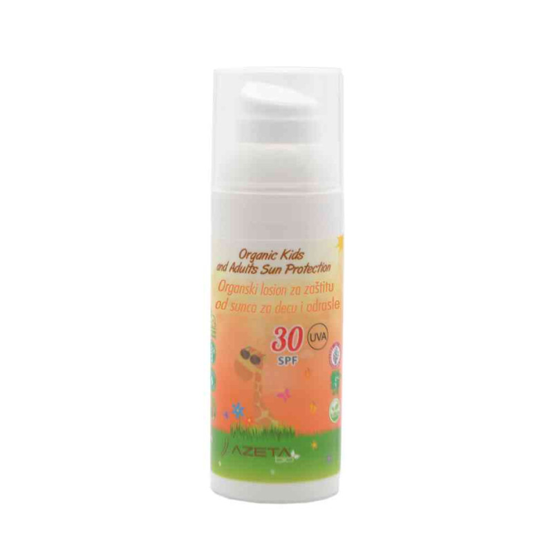 AZETA BIO ORGANSKA SUN KREMA ZA DECU I ODRASLE SPF30, 100ML 