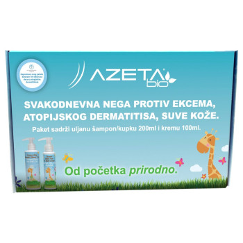 AZETA BIO ORGANSKI PAKET ZA EKCEM, DERMATITIS I SUVU KOŽU (ULJANI ŠAMPON/KUPKA 2 