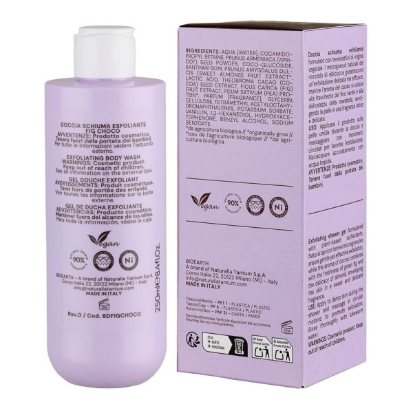 BIOEARTH GEL ZA TUŠITANJE SA PRIRODNIM SKRABOM - SMOKVA/ČOKO 250ML 